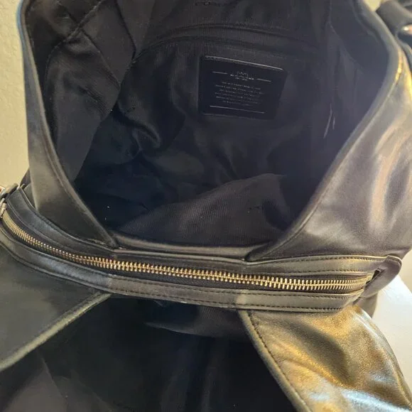 Euc Coach Edie Signature Jacquard Black & Gray Shoulder Bag